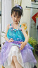 G.DUCKKIDS小黃鴨女童美人魚連衣裙夏裝2025新款女寶寶吊帶裙兒童沙灘表演服 藍(lán)色美人魚裙子 單件裙子 150 (建議135-145cm 8-9周歲） 曬單實拍圖