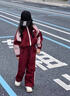女童秋裝套裝2025春秋新款洋氣時(shí)髦中大童外套工裝褲運(yùn)動(dòng)兩件套潮 黑色外套+褲子 160cm 曬單實(shí)拍圖