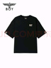 BOY LONDON【范丞丞同款】夏短袖情侶款燙金黑色休閑潮牌T恤N01910 黑色 現(xiàn)貨 M 此款偏大，建議拍小一碼 曬單實(shí)拍圖