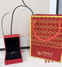 中國(guó)黃金（CHINA GOLD）足金扭結(jié)戒指女款黃金無(wú)盡纏綿紐帶指環(huán)手飾情人節(jié)生日禮物送女友 扭結(jié)戒指 圈號(hào)11 1g 曬單實(shí)拍圖