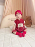 G.DUCKKIDS小黃鴨童裝嬰兒衣服夏季薄款新生兒連體衣新中式男寶寶外出服哈衣 米白色+吊墜 66cm 66尺碼建議3-6個月cm 曬單實拍圖