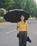 JCZS全自動(dòng)雨傘女生高顏值太陽(yáng)傘反向加厚結實(shí)抗風(fēng)暴雨專(zhuān)用晴雨兩用傘 暗夜綠20根玻纖骨+加固抗風(fēng)暴傘 曬單實(shí)拍圖