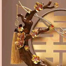 赟婭新中式結婚訂婚禮物裝飾品桌面擺件伴手禮實用小眾送新人閨蜜禮品 圓滿雙喜擺件-禮盒裝(金色) 曬單實拍圖