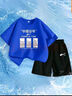 貴人鳥(niǎo)童裝男童夏裝套裝2025青少年涼感防蚊褲短袖兩件套兒童運動(dòng)服 曬單實(shí)拍圖