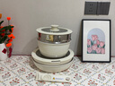 紅廚陶瓷可拆卸手柄鍋家用鍋具套裝不粘鍋全套湯鍋炒鍋煎鍋白色 乳白色 7件套 曬單實拍圖