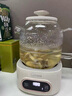 美的（Midea）花漾0膠水全玻璃全自動(dòng)養(yǎng)生壺 辦公室多功能煮茶壺 燒水壺恒溫電熱水壺煮茶器花茶壺1L YS10B101 曬單實(shí)拍圖