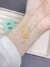 中國黃金（CHINA GOLD）黃金項鏈足金蝴蝶流蘇項鏈女新款套鏈教師節實(shí)用生日禮物送女朋友 足金小仙蝶項鏈 約2.7g【品牌禮盒】 曬單實(shí)拍圖