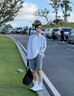 名創(chuàng)優(yōu)品長袖襯衫男款春秋季日系簡約百搭牛津紡條紋襯衣男生寬松休閑外套 藍(lán)白條(空白) L /175(推薦120-140斤) 曬單實拍圖