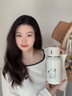 保溫杯女生士高顏值上班族學(xué)生不銹鋼泡茶便攜蓋水杯子保冷杯 暖白色600ml 曬單實(shí)拍圖