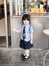 簡霏兔子警官兒童衣服 夏裝女孩朱迪裙子女童連衣裙春秋學院風jk套裝 小兔Jk套裝 120 曬單實拍圖