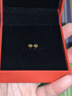 中國黃金（CHINA GOLD）黃金格?；ǘ斉罨ǘ渥憬鹬贬樁椛漳赣H節禮物送老婆女友 格?；ǘ?約0.5g【一對】 曬單實(shí)拍圖