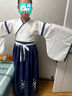 歐育兒童古裝漢服男女童夏秋國學服學生國風廣袖漢服三字經(jīng)節(jié)日演出服 B1464湖藍【廣袖款】 140 【建議身高130-140cm】 曬單實拍圖