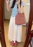 溫格芳 連衣裙女2025夏季新款茶系穿搭減齡時(shí)尚套裝小個(gè)子初戀氣質(zhì)長(zhǎng)裙 藍(lán)色上衣+白色半身裙 L 曬單實(shí)拍圖