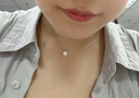 s925純銀人魚(yú)之淚莫桑石鎖骨項鏈女生精致貴氣感隱形透明時(shí)尚魚(yú)線(xiàn) 6mm莫桑石 白金色40cm 曬單實(shí)拍圖