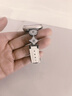 腕美主義適用蘋(píng)果手表表帶S11皮質(zhì)iwatch s10女士表帶s9四葉草拼皮se3腕表apple watch s8代高級感百搭腕帶 【四葉花水鉆拼皮】-銀-奶白皮+銀色接頭 適用：iwatch【46m 曬單實(shí)拍圖