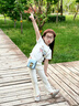 歐姆熊女童喇叭褲子夏季薄款2025新款洋氣冰絲寶寶夏款兒童裝夏裝防蚊褲 米色 100 cm 曬單實(shí)拍圖