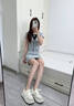 拉夏貝爾女鞋厚底板鞋百搭軟底休閑鞋低幫復(fù)古輕便運(yùn)動(dòng)鞋-FMJ005 米色 37  曬單實(shí)拍圖