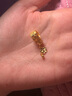HONEYGOLD 蜜金珠寶 黃金吊墜足金古法手工金文玩蔓環(huán)戲串珠HGG1752工費100元/件 3.21g 小花提溜 曬單實拍圖