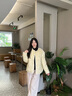 坦博爾（Tanboer）25年新款小個子疊穿羽絨服女短款輕薄秋冬百搭保暖外套TB5330258D 布蕾黃 S (160) 曬單實拍圖