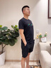 李寧運(yùn)動(dòng)套裝男夏季新款潮流短袖短褲青少年運(yùn)動(dòng)服速干寬松兩件套 黑色彩標(biāo)短袖+黑色速干短褲 L/175（125-145斤） 曬單實(shí)拍圖