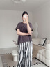 安之伴【巨好睡】情侶睡衣夏季涼感彈彈棉愛心印花休閑寬松男女家居服 鯨灰 女 M 曬單實拍圖