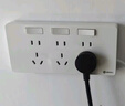 國際電工擴(kuò)展插座帶電源線多功能臥室墻壁拓展轉(zhuǎn)換插座廚房插排插線板帶開關(guān) 【左接插頭線】3開21孔-白色 曬單實(shí)拍圖
