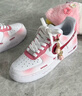 耐克（NIKE）球鞋定制 Air Force 1AF1空軍一號 淺墨染指 玫瑰情話 男女鞋 玫瑰情話 定制款不支持退換  37 .5 全新正品 假一賠十 曬單實拍圖