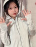日本防曬衣女新款原紗型斗篷夏季寬松舒適透氣薄款冰絲防曬服外套 淺灰色【云朵原紗】 均碼 適合80-170斤 曬單實(shí)拍圖