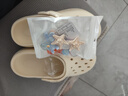 名創(chuàng)優(yōu)品（MINISO）洞洞鞋男女夏季外穿涼鞋防滑厚底踩屎感包頭涼拖鞋 卡其+海洋星星 曬單實(shí)拍圖