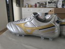 美津濃（MIZUNO）小李子美津濃莫雷拉MORELIA 2 PRO次頂AG短釘袋鼠皮足球鞋成人男 銀河銀P1GA251404 42 270JP 曬單實(shí)拍圖