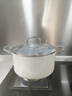 KIWICOO德國有鈦湯鍋不粘鍋家用雙耳蒸煮鍋煲湯鍋電磁爐燃?xì)庠钔ㄓ弥笾噱?鈦陶瓷【0涂層】湯鍋 24cm 曬單實拍圖