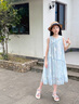G.duck小黃鴨女童夏裝公主裙2025新款雪紡裙子大童夏季背心裙兒童連衣裙 藍色連衣裙 170 cm 曬單實(shí)拍圖