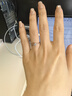 周六福 花嫁鉑金鉆石戒指求婚鉆戒生日禮物 W0210508 約10分 10號 曬單實(shí)拍圖
