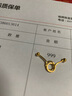 明牌珠寶七夕禮物  足金黃金圓珠若隱耳釘金耳環(huán)女送禮AFH0088工費(fèi)70 足金 約0.96克 曬單實(shí)拍圖