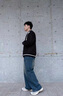 安初夏棒球服外套男套裝春秋款潮牌痞帥夾克一整套搭配帥氣牛仔褲三件套 外套黑+長白T+牛仔褲藍(lán)【三件】 XL 建議120-140斤 曬單實(shí)拍圖