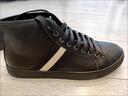 酷奇國際輕奢大牌真皮小黑鞋潮牌馬丁靴2025新款高幫鞋男短靴休閑板鞋 黑色 皮里單鞋 38 皮鞋碼 曬單實(shí)拍圖