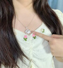 中國(guó)黃金（CHINA GOLD）足銀項(xiàng)鏈女款平安鎖吊墜銀鎖長(zhǎng)命鎖首飾生日禮物送女友嬰兒寶寶 平安鎖項(xiàng)鏈【新中式】 曬單實(shí)拍圖