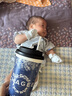 OAK FAMILY新生兒嬰兒衣服夏季五分袖爬服短袖寶寶連體衣薄款百天包屁衣 【夏款】胖噠熊（無(wú)帽） 80cm （建議9~18個(gè)月 72~80cm） 曬單實(shí)拍圖