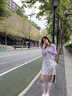 FSAT溫柔小香風(fēng)兩件套裝女2025秋夏大碼顯瘦法式超仙碎花吊帶連衣裙子 碎花吊帶裙 M 90-105斤 曬單實(shí)拍圖