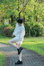 ASH女鞋2025新款A(yù)ddict黑色厚底老爹鞋增高休閑系帶真皮運動鞋 黑色 37 曬單實拍圖