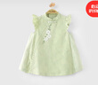 優(yōu)奇嬰兒衣服女寶寶夏季薄款無(wú)袖連衣裙女童裙子周歲禮服滿月紅色喜慶 曬單實(shí)拍圖