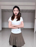 森馬（Semir）短袖t恤女短款修身圓領(lǐng)內(nèi)搭25夏涼感收腰V領(lǐng)上衣辣妹109325100006 曬單實拍圖