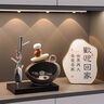 赟婭石來(lái)運(yùn)轉(zhuǎn)鑰匙收納玄關(guān)擺件入戶客廳酒柜電視柜家居裝飾品喬遷禮物 石來(lái)運(yùn)轉(zhuǎn)置物架擺件+歡迎回家 曬單實(shí)拍圖
