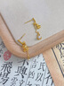 中國黃金（CHINA GOLD）純金耳飾女士珍珠葫蘆黃金耳環(huán)足金耳墜生日七夕情人節(jié)禮物送女友 【賀卡定制/聯(lián)系客服】 曬單實(shí)拍圖