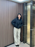 波司登（BOSIDENG）2025新款輕薄羽絨服女短款90絨翻領(lǐng)菱格巴恩風(fēng)保暖外套B250135332 歐珀黑|8F39 S 160/84A 曬單實拍圖