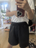 無(wú)印良品（MUJI）女式 水洗 平紋 短褲女夏 褲子 休閑短褲 多巴胺純棉全棉BEC27A3S 黑色 S 155/62A 曬單實(shí)拍圖