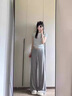 魯雅爾直筒運(yùn)動(dòng)休閑褲女夏季新款小個(gè)子高腰顯瘦衛(wèi)褲垂感百搭瑜伽褲子潮 淺灰色 M 曬單實(shí)拍圖