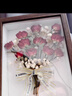 OEIN成品中空相框干花永生花花束生日禮物母親節(jié)教師節(jié)伴手禮手工擺件 隨機(jī)薔薇加滿天星+8寸胡桃木色 送燈串 禮品袋 賀卡（代寫賀卡） 曬單實(shí)拍圖