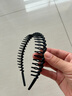 骉祥發(fā)捆發(fā)箍男2025新款男生洗臉?lè )阑惺堪l(fā)夾頭飾男款用美妝工具e 黑色 1件 曬單實(shí)拍圖
