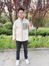 波司登（BOSIDENG）25年新款羽絨服男時尚休閑短款立領防風百搭保暖外套 【店長推薦】白沙米|7A75 L 180/100A 體重約155-170斤 曬單實拍圖